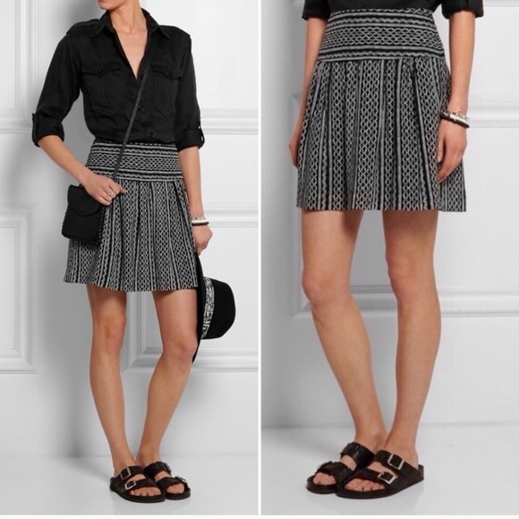 Madewell Dresses & Skirts - Madewell Black & Gray Silk Mini Skirt Size 0